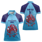 Custom New South Wales Bowls Australia Women Polo Shirt Go Champions NSW Waratah - Aussie Hoodie