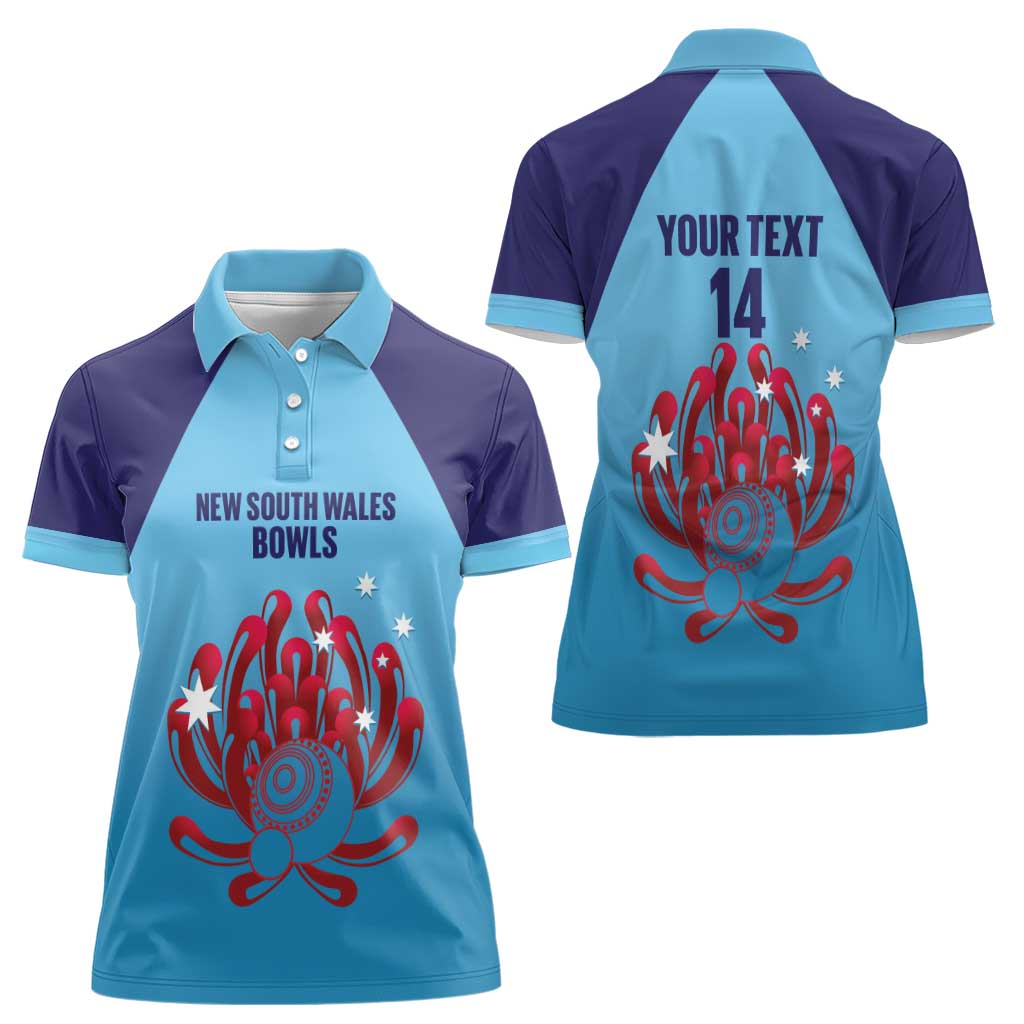 Custom New South Wales Bowls Australia Women Polo Shirt Go Champions NSW Waratah - Aussie Hoodie