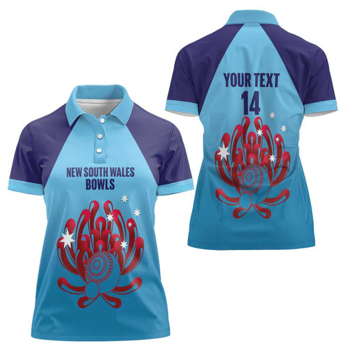 Custom New South Wales Bowls Australia Women Polo Shirt Go Champions NSW Waratah - Aussie Hoodie