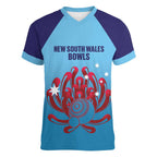 Custom New South Wales Bowls Australia Women V-Neck T-Shirt Go Champions NSW Waratah - Aussie Hoodie