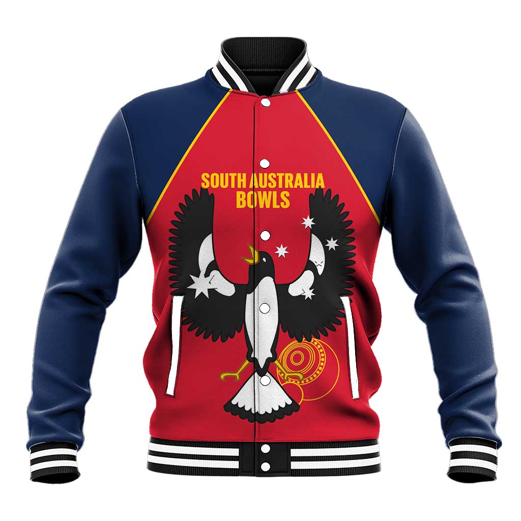 Custom South Australia Bowls Baseball Jacket Go Champions SA Piping Shrike - Aussie Hoodie