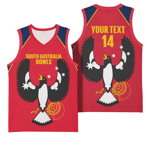 Custom South Australia Bowls Basketball Jersey Go Champions SA Piping Shrike - Aussie Hoodie