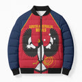 Custom South Australia Bowls Bomber Puffer Jacket Go Champions SA Piping Shrike - Aussie Hoodie