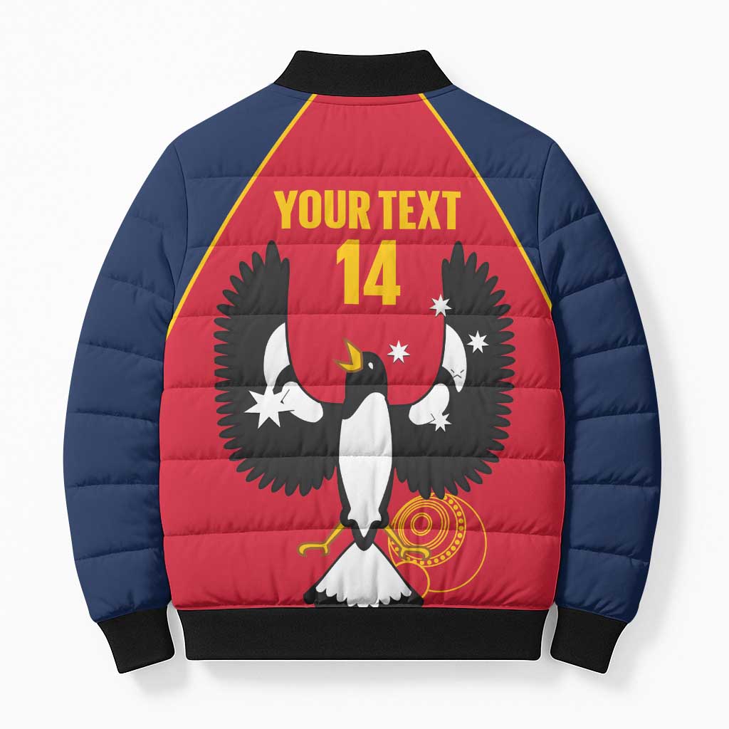 Custom South Australia Bowls Bomber Puffer Jacket Go Champions SA Piping Shrike - Aussie Hoodie