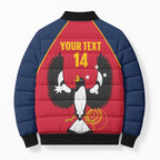 Custom South Australia Bowls Bomber Puffer Jacket Go Champions SA Piping Shrike - Aussie Hoodie