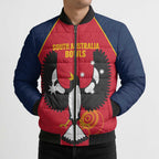 Custom South Australia Bowls Bomber Puffer Jacket Go Champions SA Piping Shrike - Aussie Hoodie