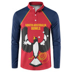 Custom South Australia Bowls Button Sweatshirt Go Champions SA Piping Shrike - Aussie Hoodie