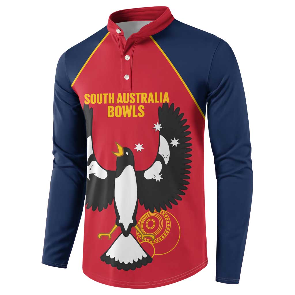 Custom South Australia Bowls Button Sweatshirt Go Champions SA Piping Shrike - Aussie Hoodie