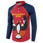Custom South Australia Bowls Button Sweatshirt Go Champions SA Piping Shrike - Aussie Hoodie