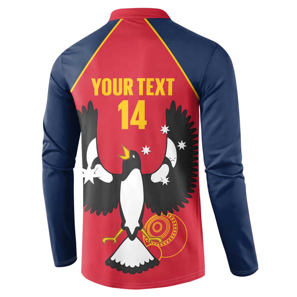 Custom South Australia Bowls Button Sweatshirt Go Champions SA Piping Shrike - Aussie Hoodie