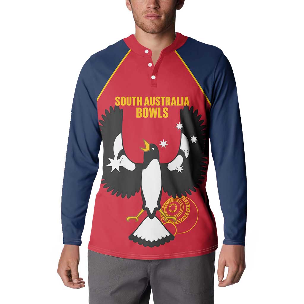 Custom South Australia Bowls Button Sweatshirt Go Champions SA Piping Shrike - Aussie Hoodie