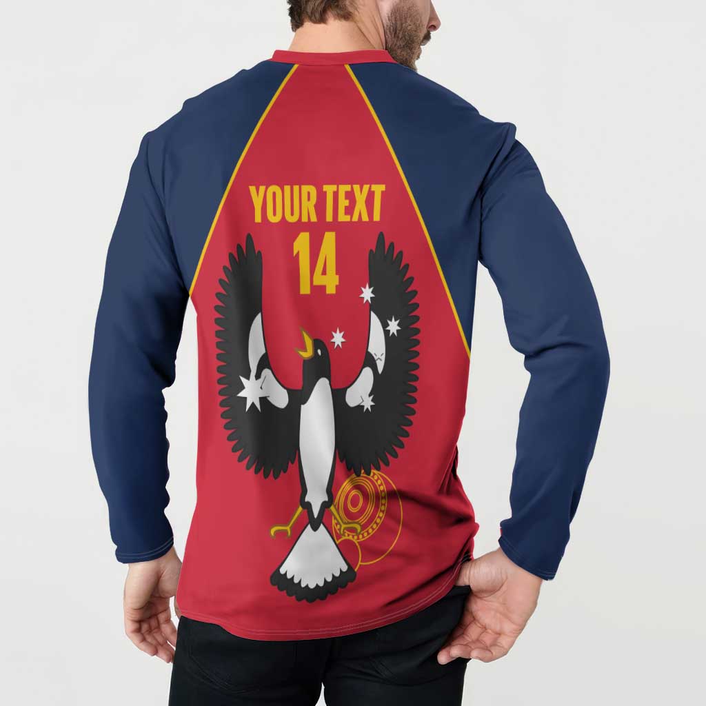 Custom South Australia Bowls Button Sweatshirt Go Champions SA Piping Shrike - Aussie Hoodie
