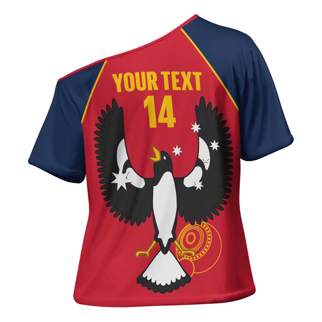 Custom South Australia Bowls Cross Shoulder Shirt Go Champions SA Piping Shrike - Aussie Hoodie
