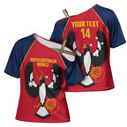 Custom South Australia Bowls Cross Shoulder Shirt Go Champions SA Piping Shrike - Aussie Hoodie
