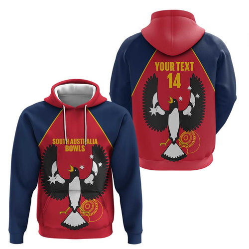 Custom South Australia Bowls Hoodie Go Champions SA Piping Shrike - Aussie Hoodie