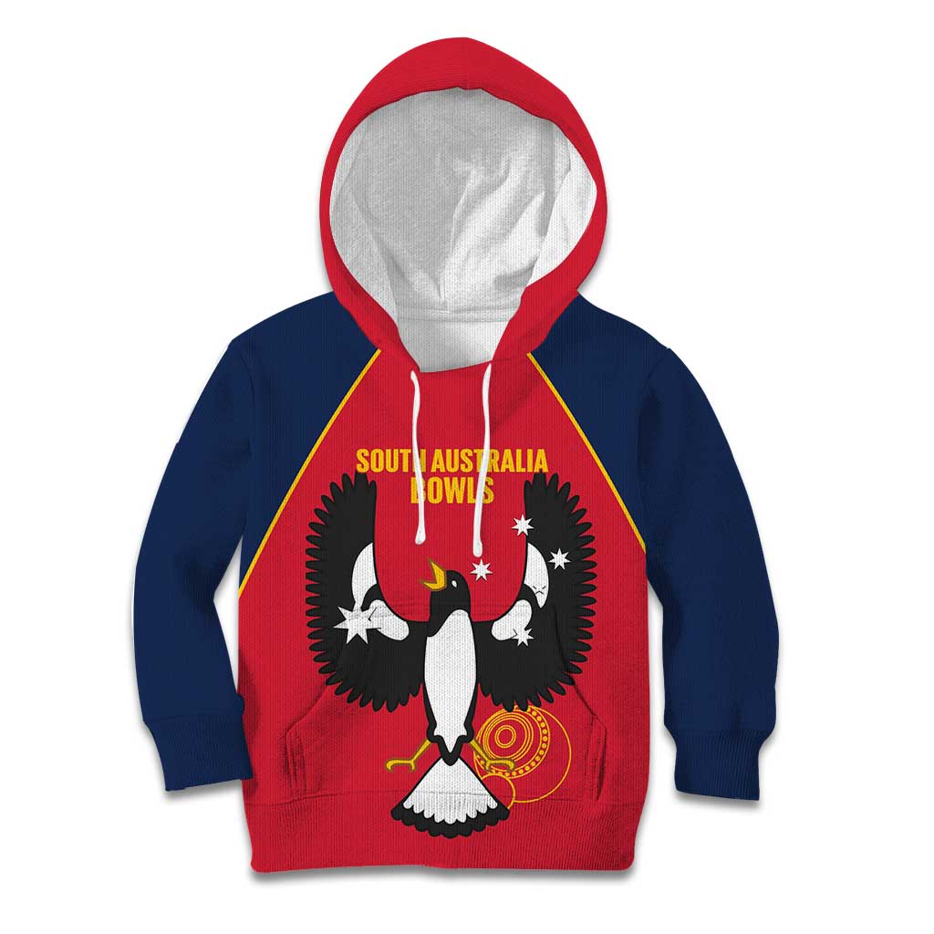 Custom South Australia Bowls Kid Hoodie Go Champions SA Piping Shrike - Aussie Hoodie