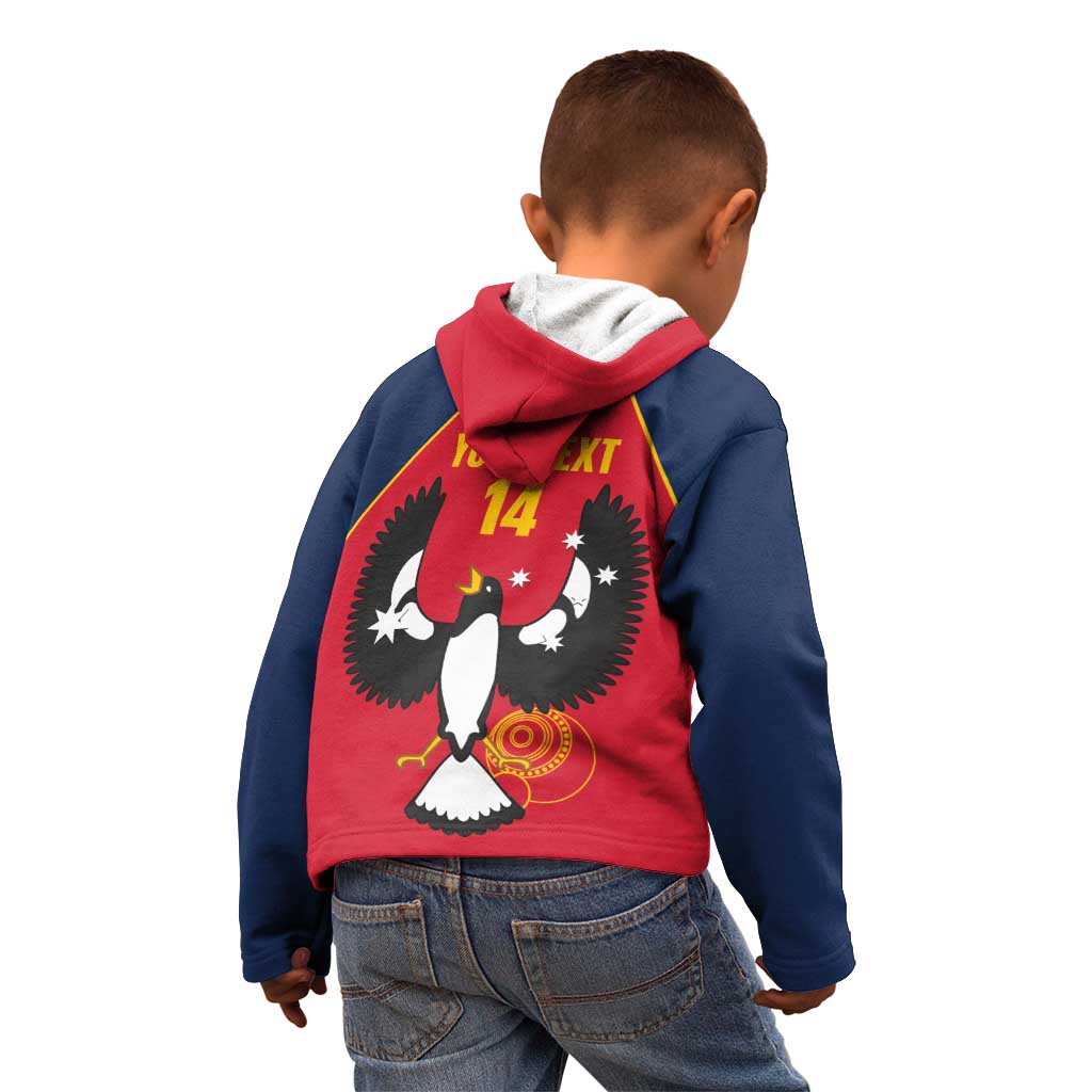 Custom South Australia Bowls Kid Hoodie Go Champions SA Piping Shrike - Aussie Hoodie