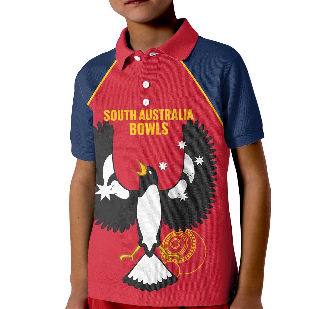 Custom South Australia Bowls Kid Polo Shirt Go Champions SA Piping Shrike - Aussie Hoodie