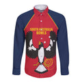 Custom South Australia Bowls Long Sleeve Button Shirt Go Champions SA Piping Shrike - Aussie Hoodie