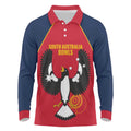 Custom South Australia Bowls Long Sleeve Polo Shirt Go Champions SA Piping Shrike - Aussie Hoodie