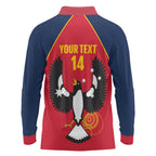 Custom South Australia Bowls Long Sleeve Polo Shirt Go Champions SA Piping Shrike - Aussie Hoodie