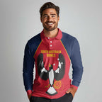Custom South Australia Bowls Long Sleeve Polo Shirt Go Champions SA Piping Shrike - Aussie Hoodie