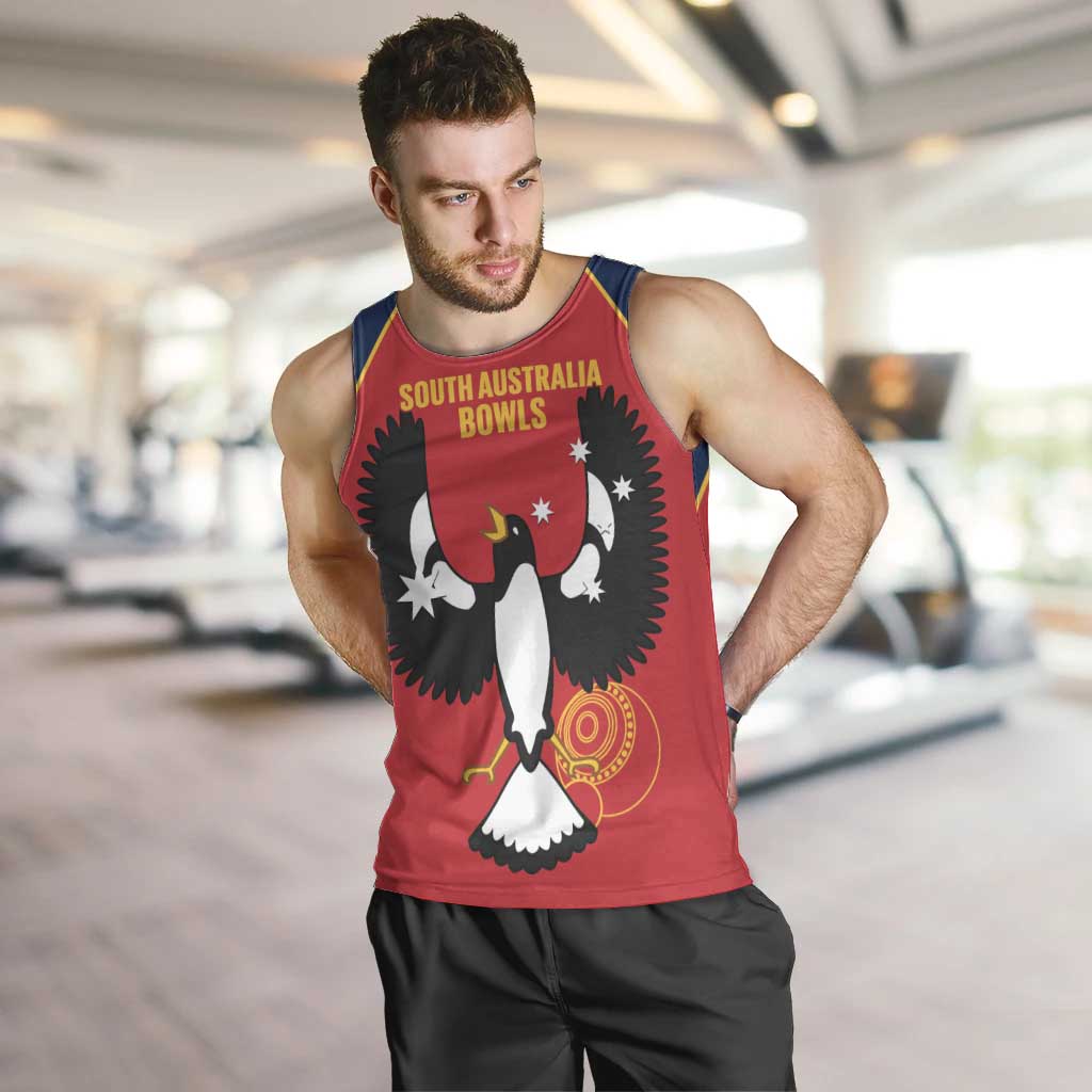 Custom South Australia Bowls Men Tank Top Go Champions SA Piping Shrike - Aussie Hoodie