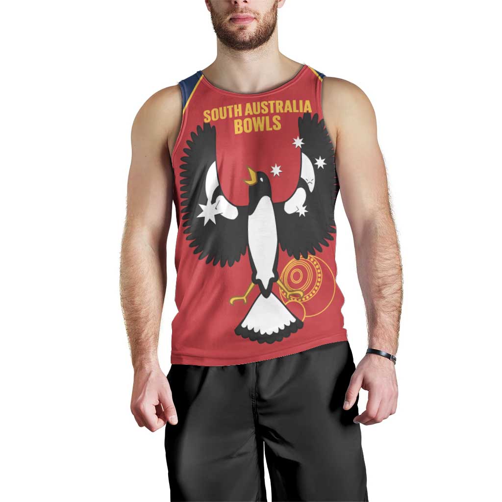 Custom South Australia Bowls Men Tank Top Go Champions SA Piping Shrike - Aussie Hoodie