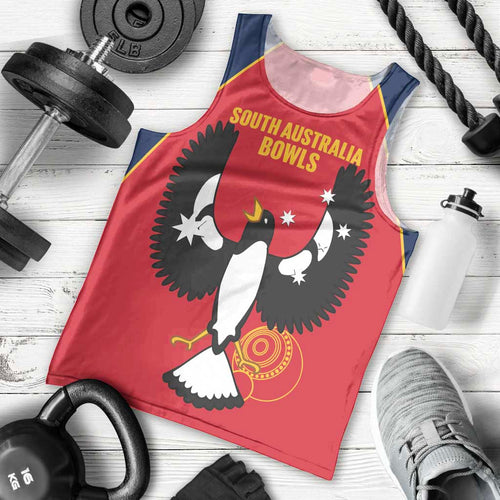 Custom South Australia Bowls Men Tank Top Go Champions SA Piping Shrike - Aussie Hoodie