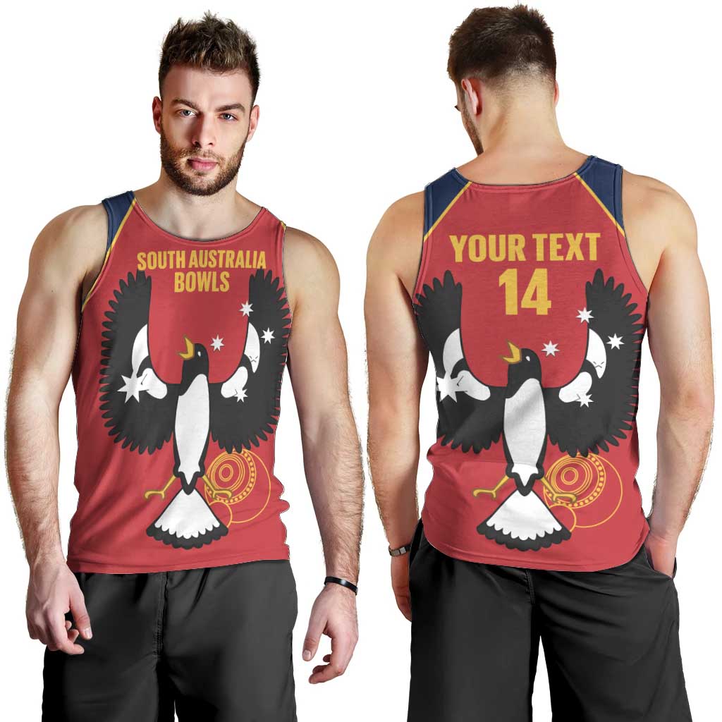 Custom South Australia Bowls Men Tank Top Go Champions SA Piping Shrike - Aussie Hoodie