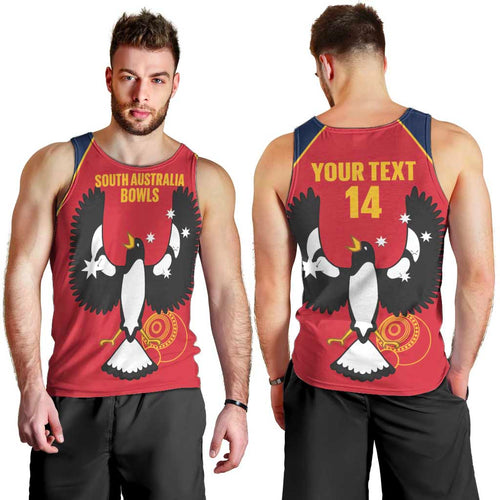 Custom South Australia Bowls Men Tank Top Go Champions SA Piping Shrike - Aussie Hoodie