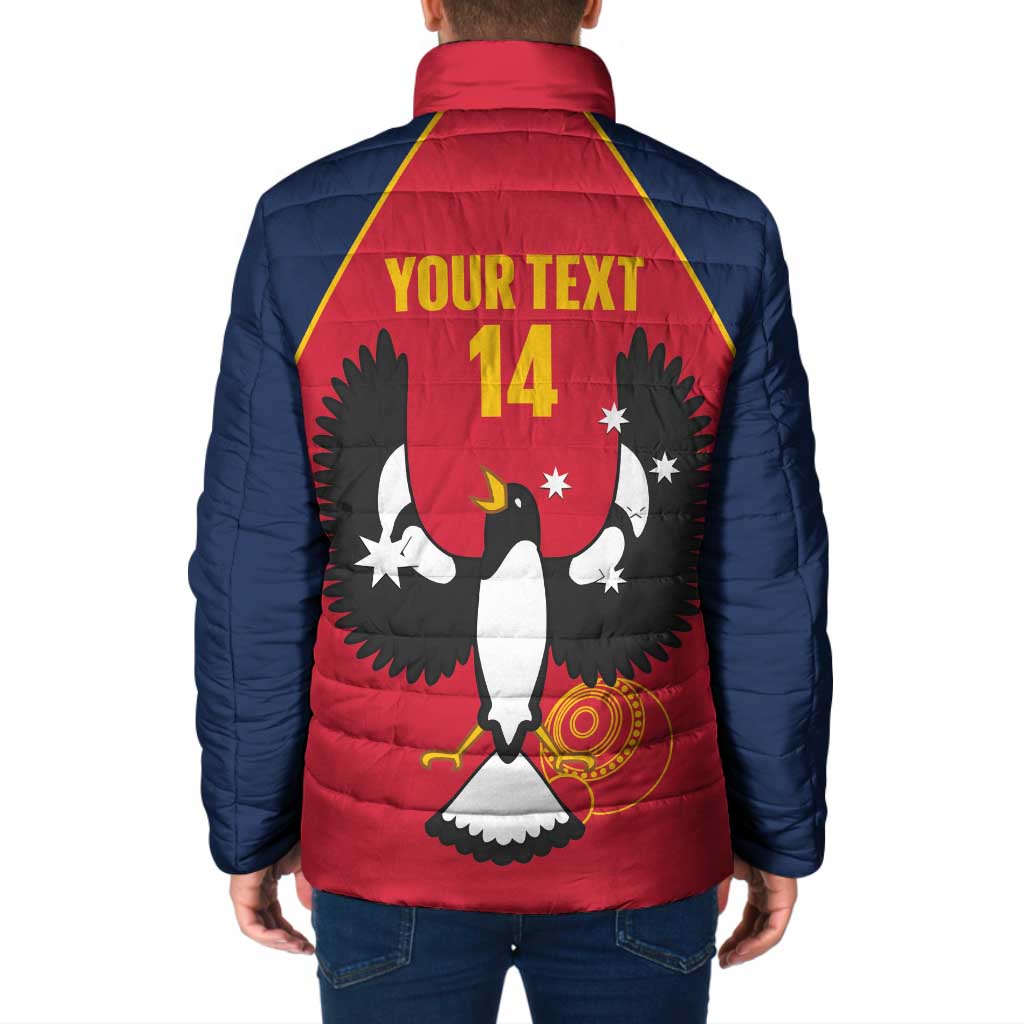 Custom South Australia Bowls Padded Jacket Go Champions SA Piping Shrike - Aussie Hoodie