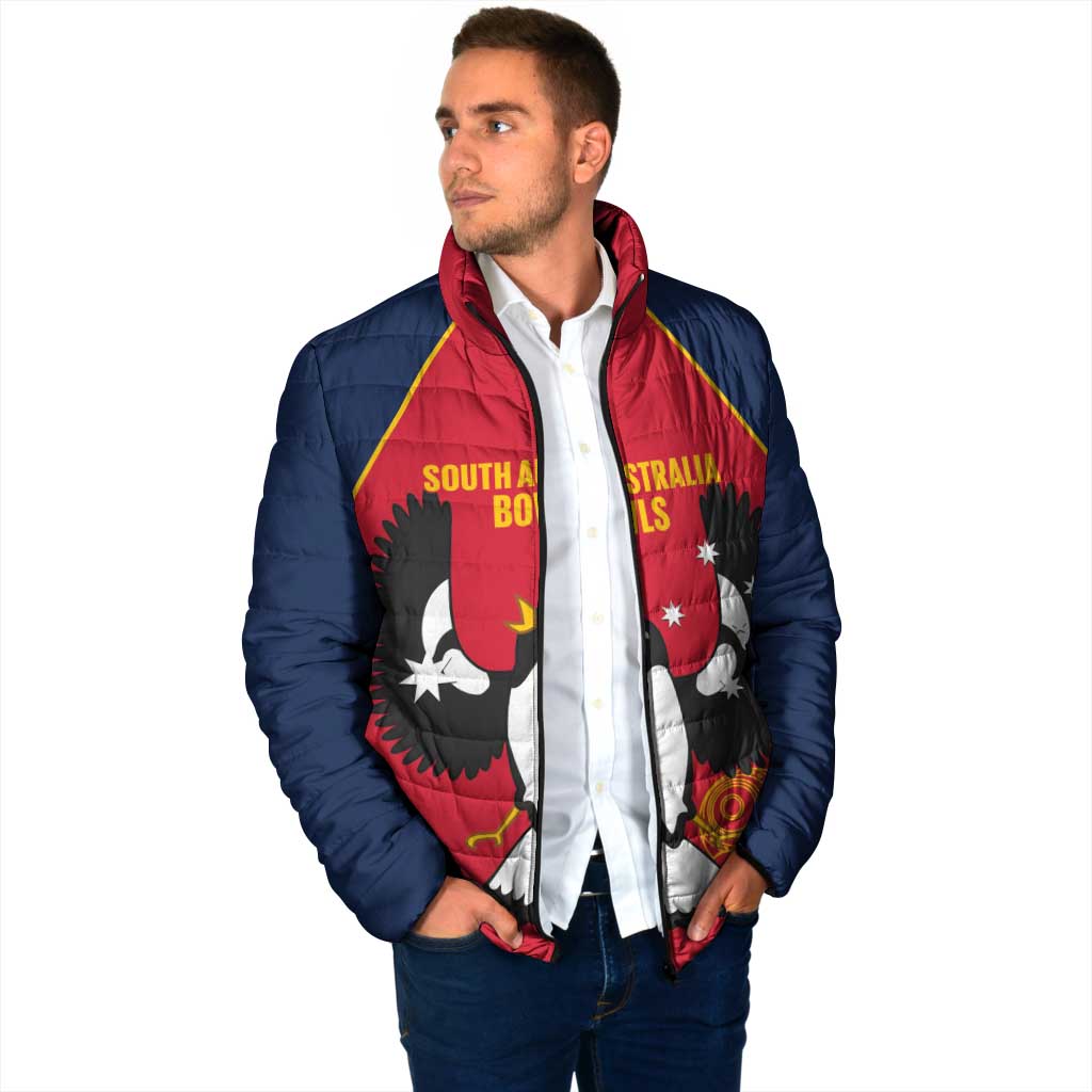 Custom South Australia Bowls Padded Jacket Go Champions SA Piping Shrike - Aussie Hoodie