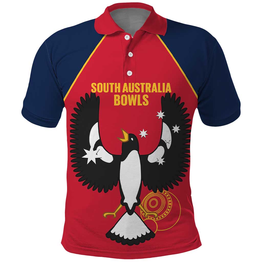 Custom South Australia Bowls Polo Shirt Go Champions SA Piping Shrike - Aussie Hoodie