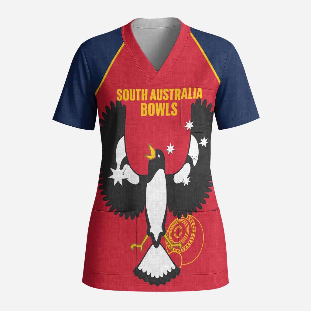 Custom South Australia Bowls Scrub Top Go Champions SA Piping Shrike - Aussie Hoodie