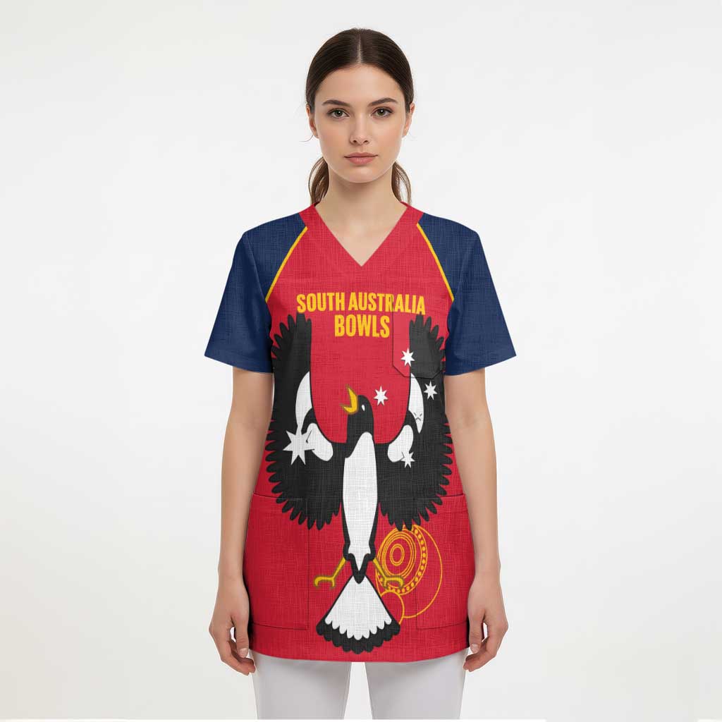 Custom South Australia Bowls Scrub Top Go Champions SA Piping Shrike - Aussie Hoodie