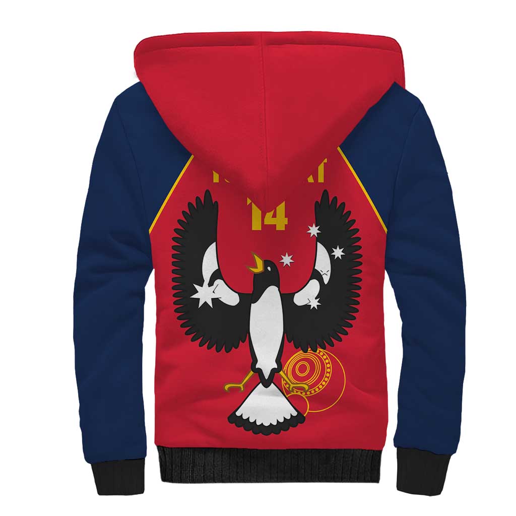 Custom South Australia Bowls Sherpa Hoodie Go Champions SA Piping Shrike - Aussie Hoodie