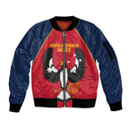 Custom South Australia Bowls Sleeve Zip Bomber Jacket Go Champions SA Piping Shrike - Aussie Hoodie