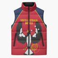 Custom South Australia Bowls Sleeveless Puffer Jacket Go Champions SA Piping Shrike - Aussie Hoodie
