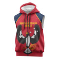 Custom South Australia Bowls Sleeveless Zip Hoodie Go Champions SA Piping Shrike LT14