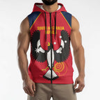 Custom South Australia Bowls Sleeveless Zip Hoodie Go Champions SA Piping Shrike LT14