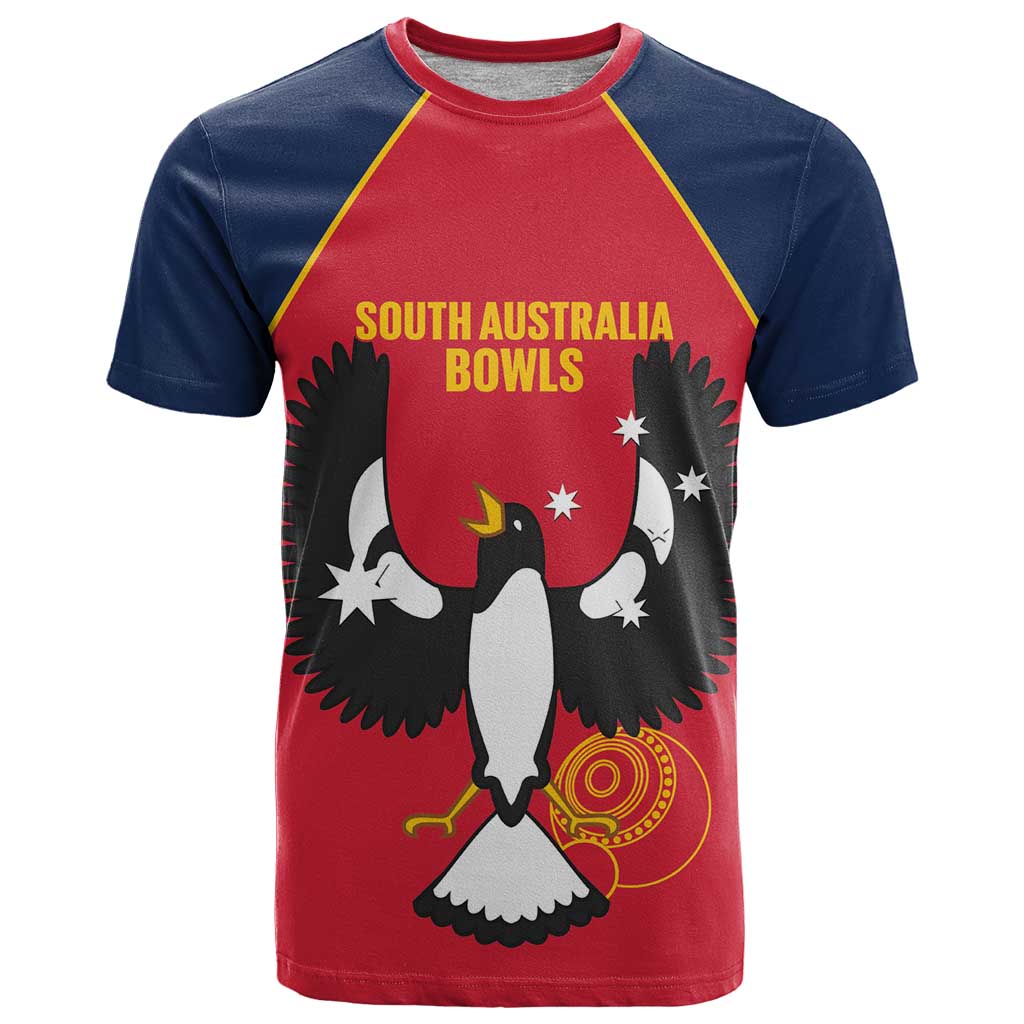 Custom South Australia Bowls T Shirt Go Champions SA Piping Shrike - Aussie Hoodie