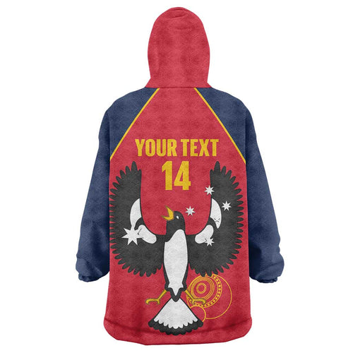 Custom South Australia Bowls Wearable Blanket Hoodie Go Champions SA Piping Shrike - Aussie Hoodie