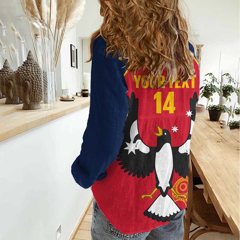 Custom South Australia Bowls Women Casual Shirt Go Champions SA Piping Shrike - Aussie Hoodie