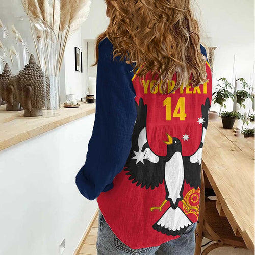 Custom South Australia Bowls Women Casual Shirt Go Champions SA Piping Shrike - Aussie Hoodie