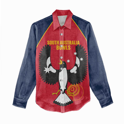 Custom South Australia Bowls Women Casual Shirt Go Champions SA Piping Shrike - Aussie Hoodie