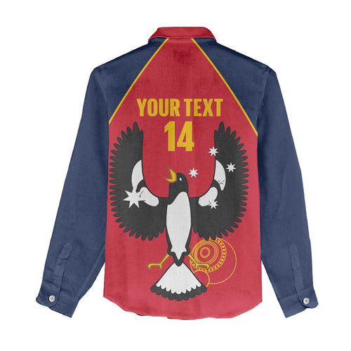 Custom South Australia Bowls Women Casual Shirt Go Champions SA Piping Shrike - Aussie Hoodie