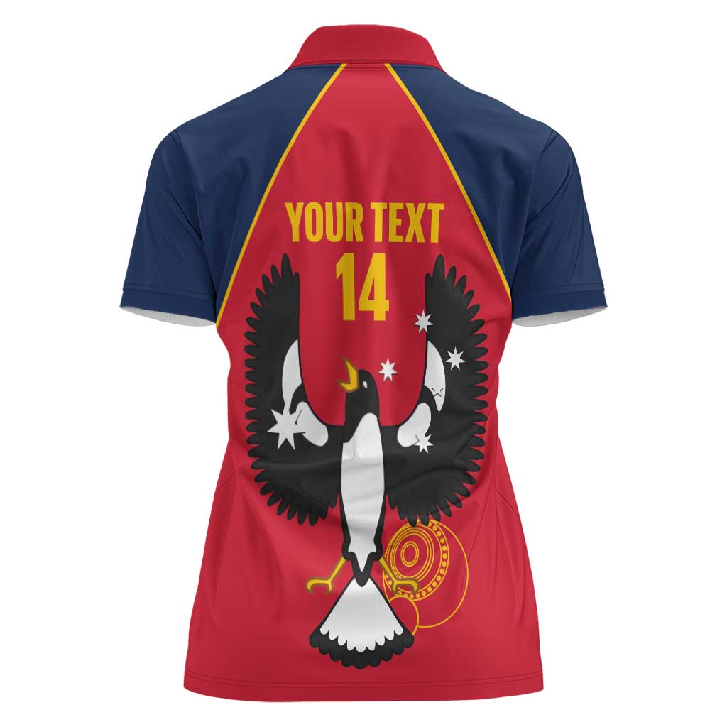 Custom South Australia Bowls Women Polo Shirt Go Champions SA Piping Shrike - Aussie Hoodie