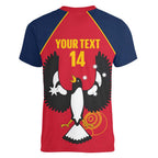 Custom South Australia Bowls Women V-Neck T-Shirt Go Champions SA Piping Shrike - Aussie Hoodie