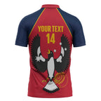 Custom South Australia Bowls Zipper Polo Shirt Go Champions SA Piping Shrike - Aussie Hoodie